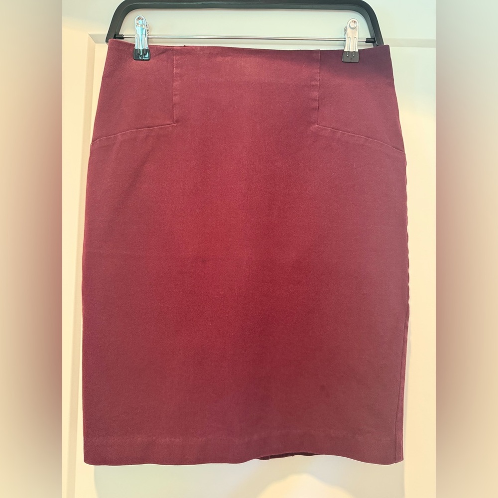 Metaphor Deep Plum Pencil Skirt